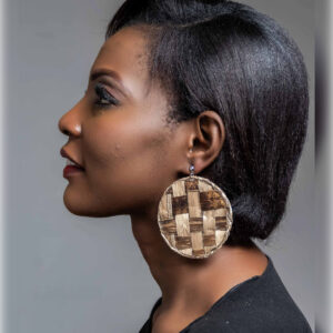 Boucles d'oreilles en fibres de bananier