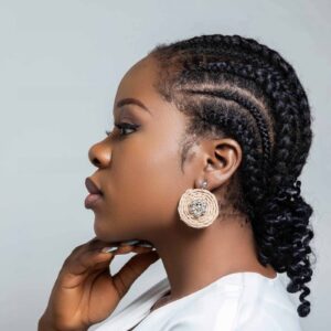 Boucles d'oreilles en raphia