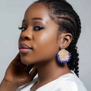 Boucles d'oreilles en raphia